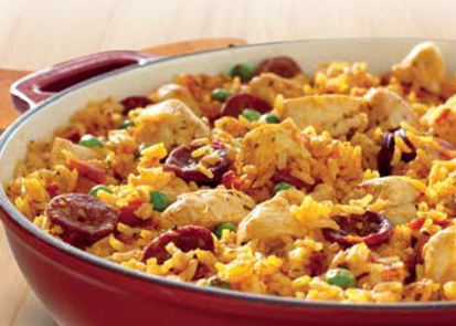 chicken and chorizo paella